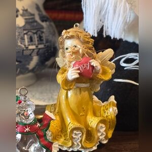 Yellow Angel Holiday Ornament